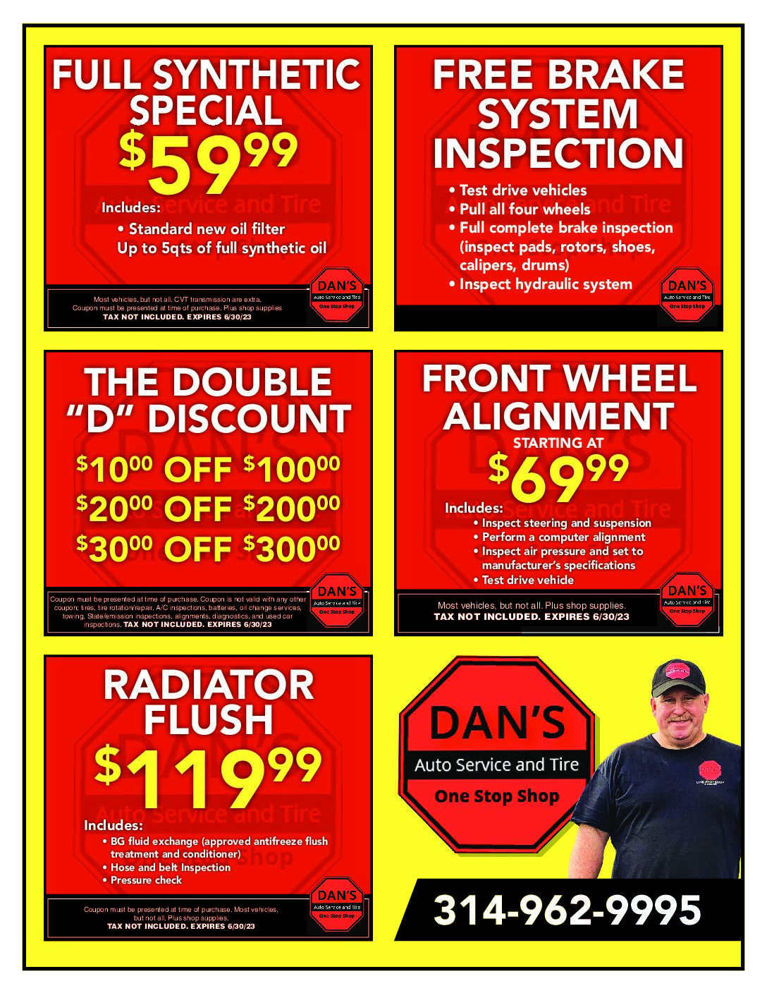 Auto Repair Specials in Rock Hill, MO Dan's Auto Service and Tire
